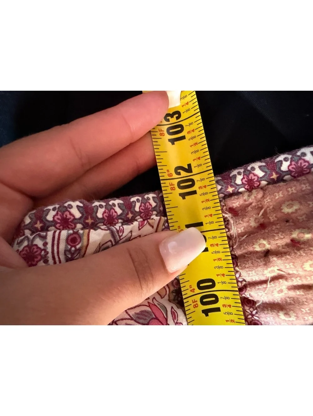 Vintage Quilted Cotton Bedspread Throw with Floral and Stripe Pattern
